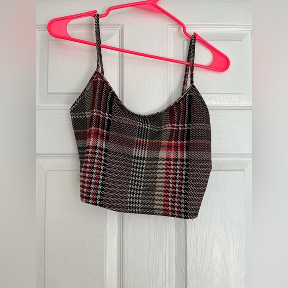 Plaid Women's Crop Top size Medium - Picture 3 of 9
